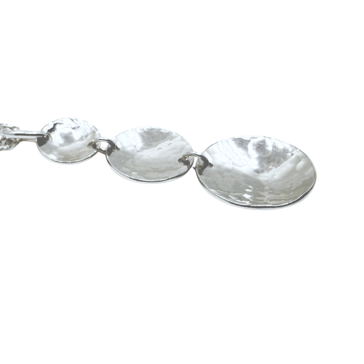 Cherish Textured Domed Statement Circle Pendant on Wavy Neckwire