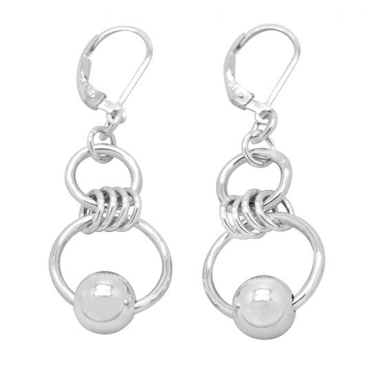 Eastern Promises Double Circle Leverback Earrings