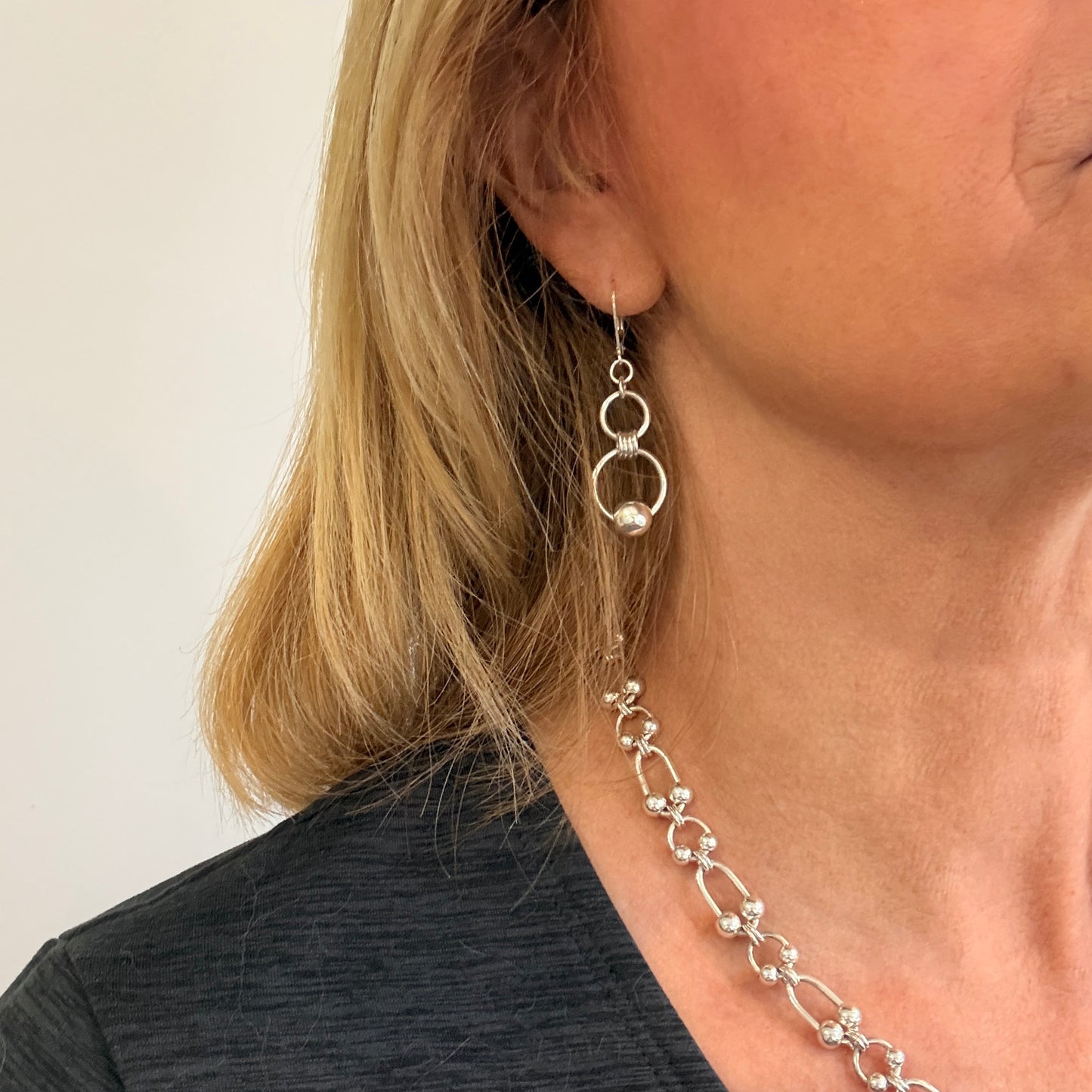 Eastern Promises Double Circle Leverback Earrings