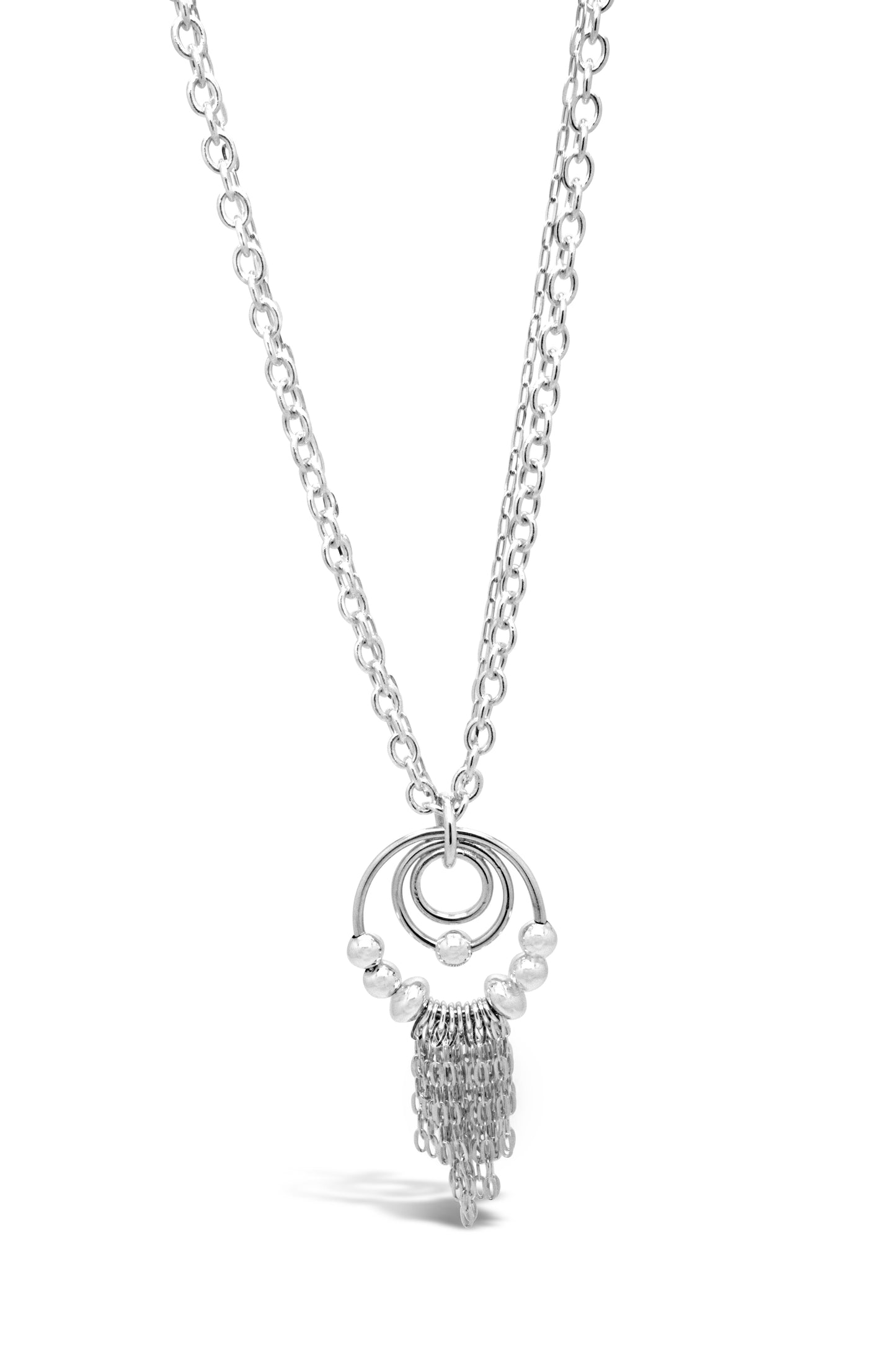 Eastern Promises Beaded Rings Dangle Long Necklace