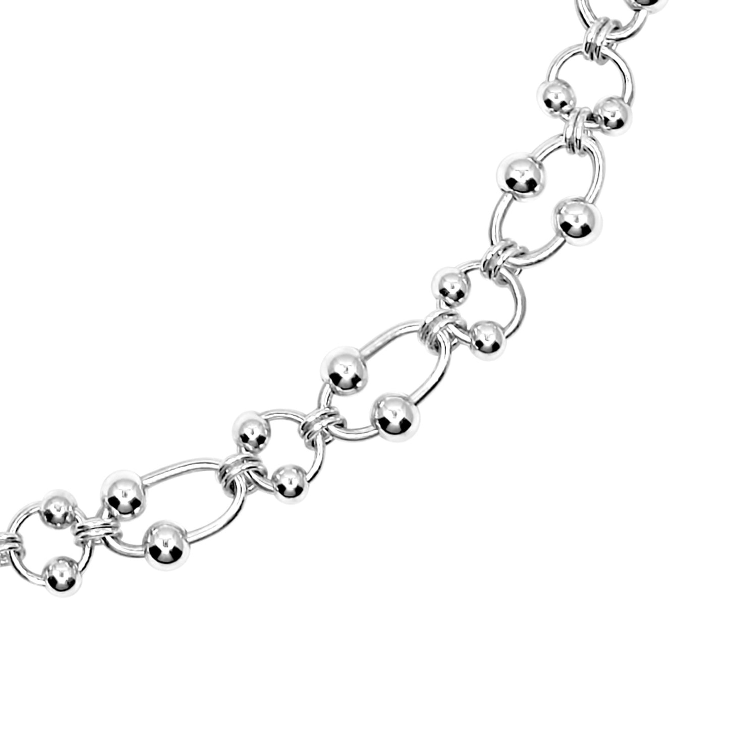 Eastern Promises Oval & Round Beaded Rings Statement Necklace