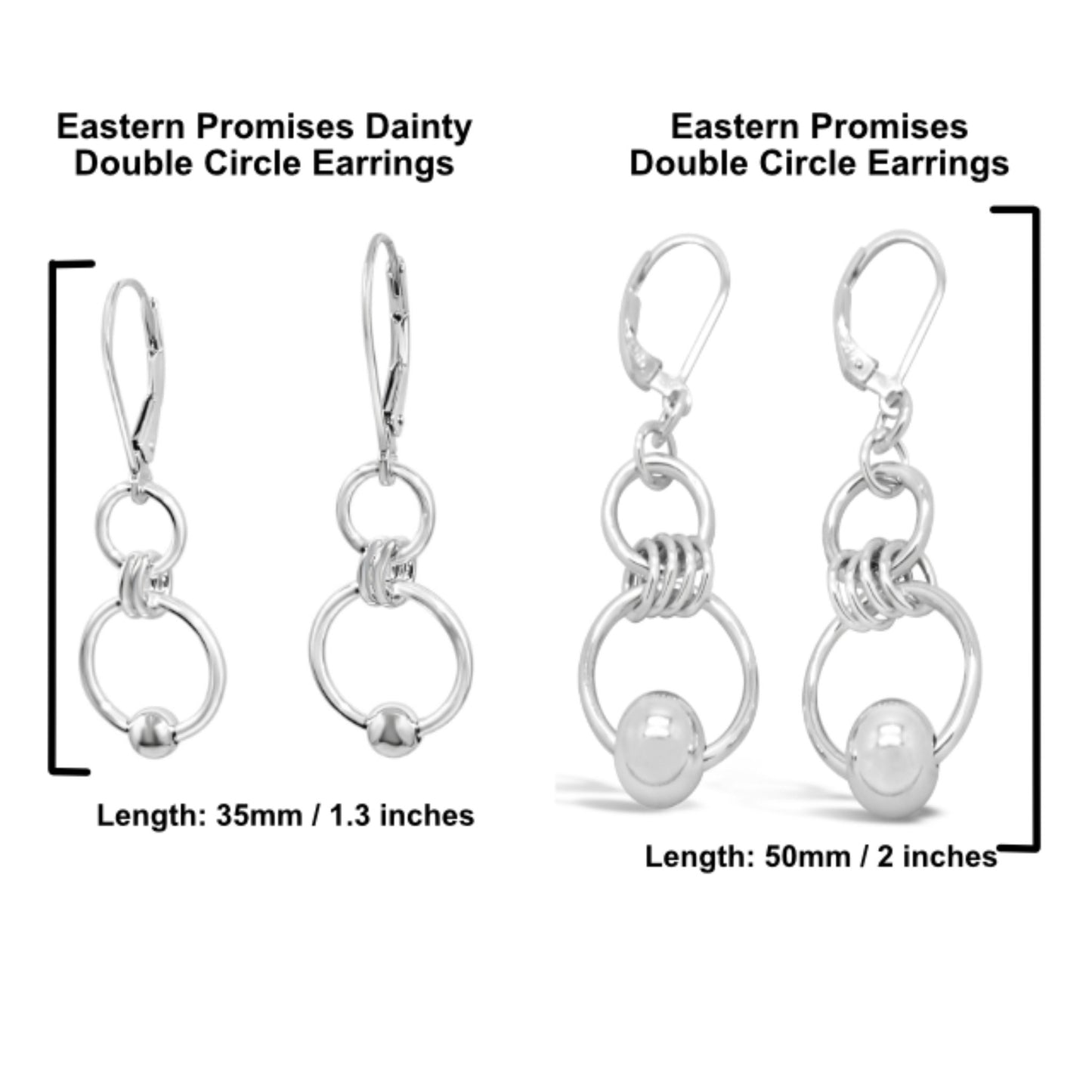 Eastern Promises Double Circle Leverback Earrings