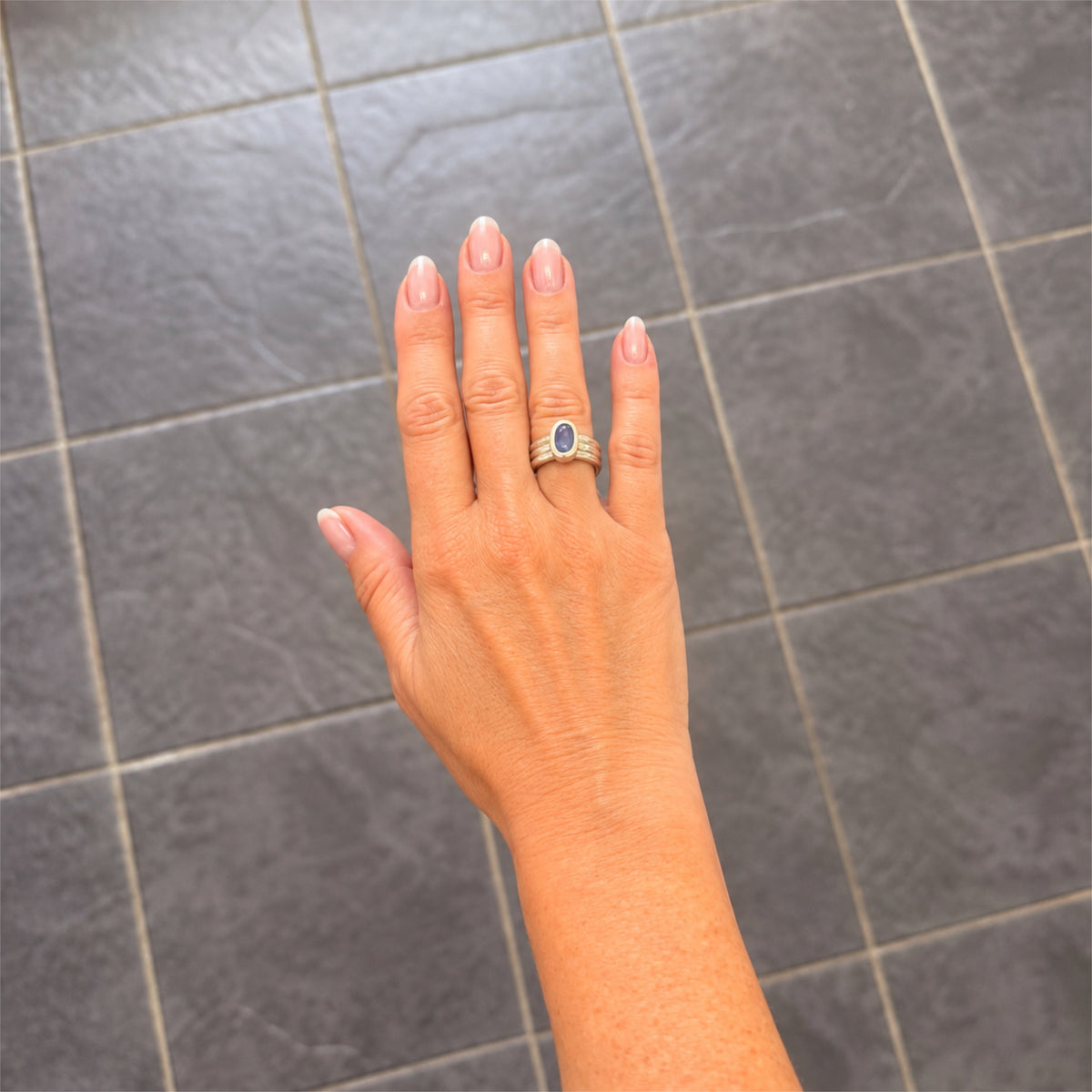 Tanzanite Triple Band Statement Ring