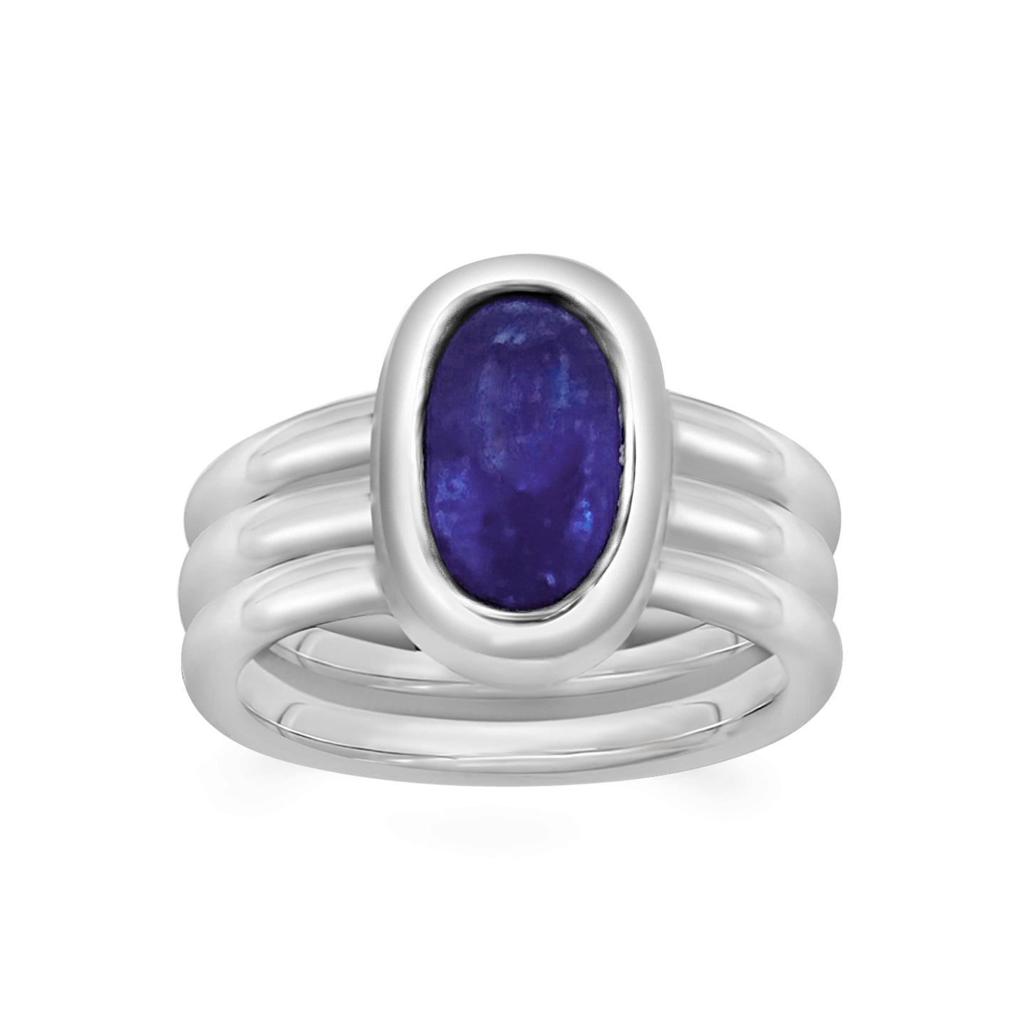 Tanzanite Triple Band Statement Ring