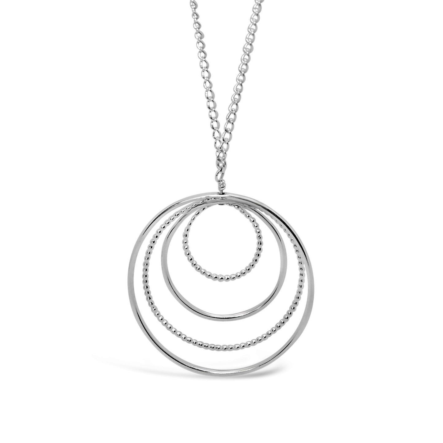 Harmony Circle Pendant Long Necklace
