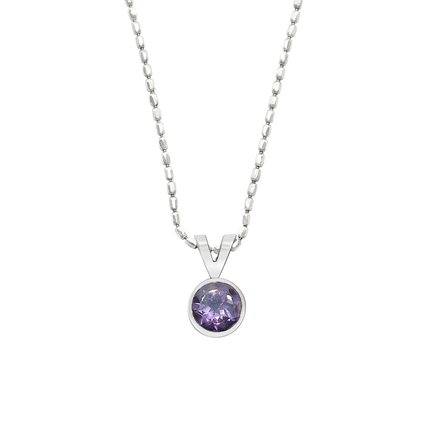 Loyalty Round Gemstone Pendant Necklace