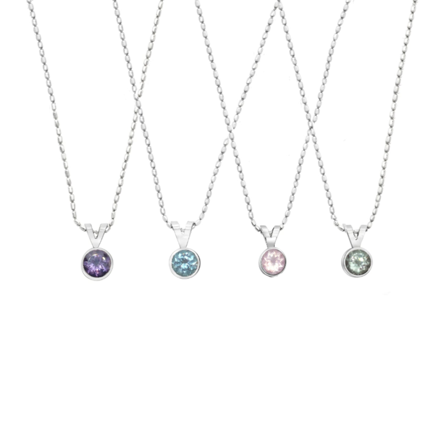 Loyalty Round Gemstone Pendant Necklace