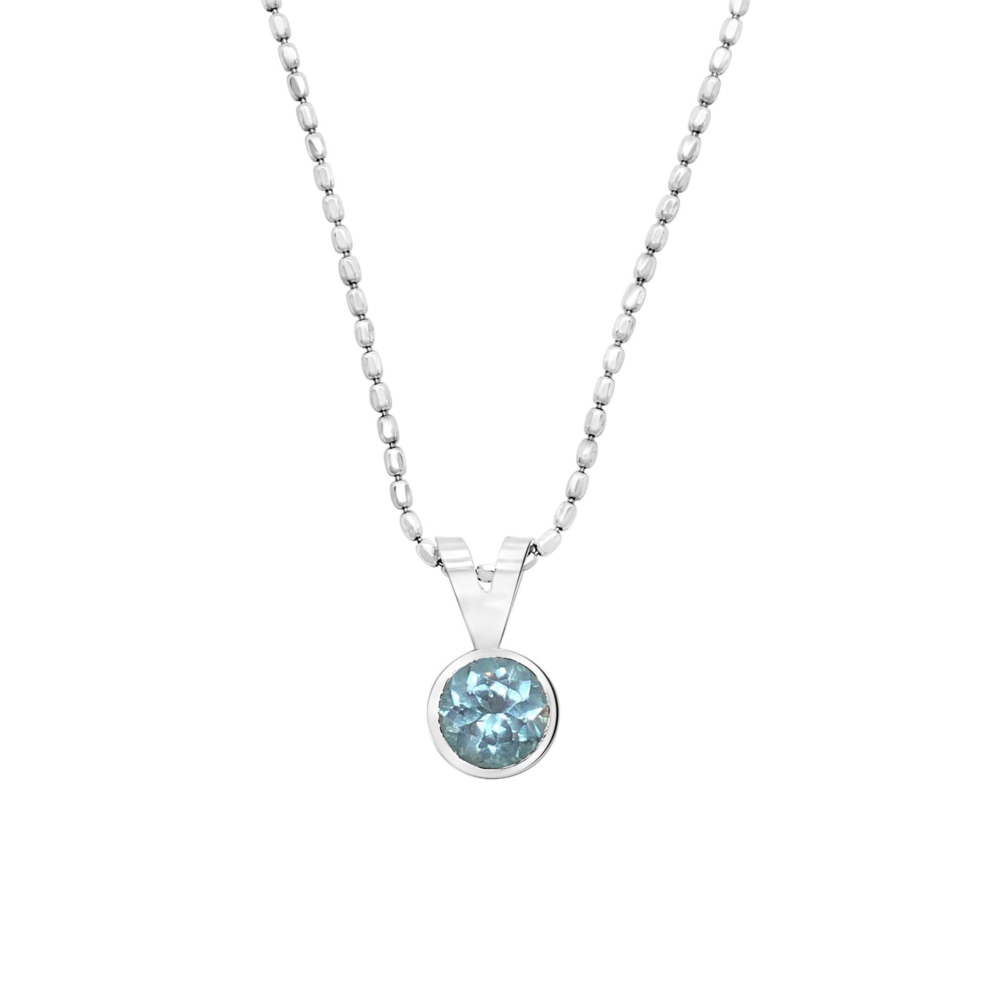Loyalty Round Gemstone Pendant Necklace