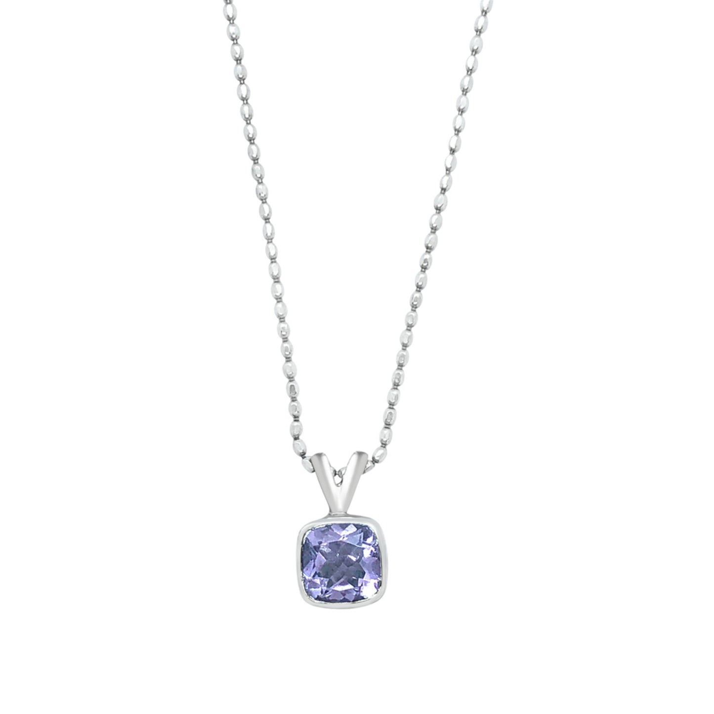 Loyalty Cushion Cut Gemstone Pendant Necklace