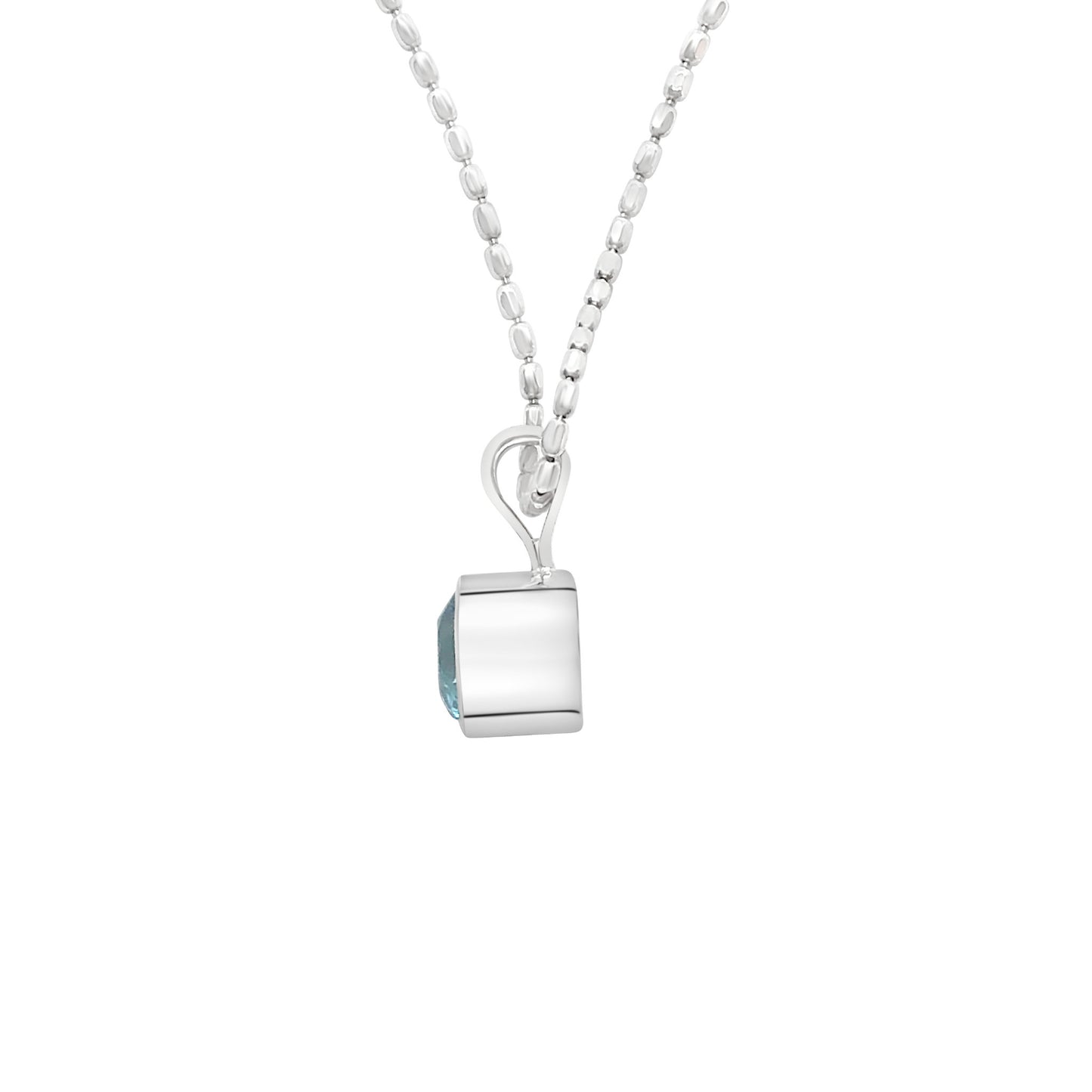 Loyalty Cushion Cut Gemstone Pendant Necklace