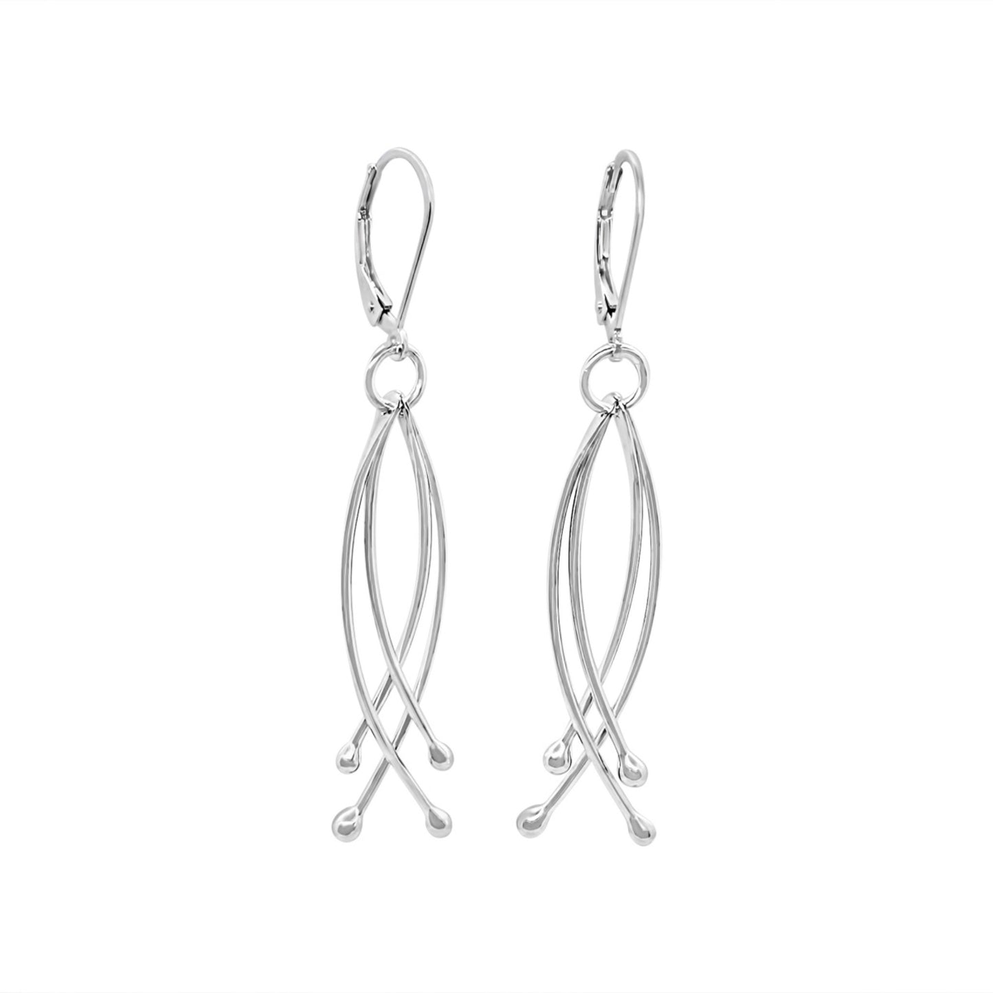 Serenity Curved Statement Leverback Earrings