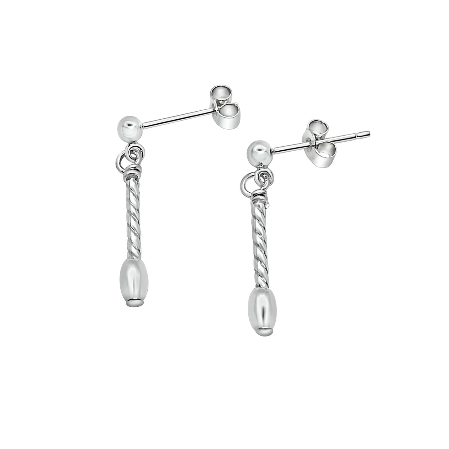 Tube & Olive Bead Earrings
