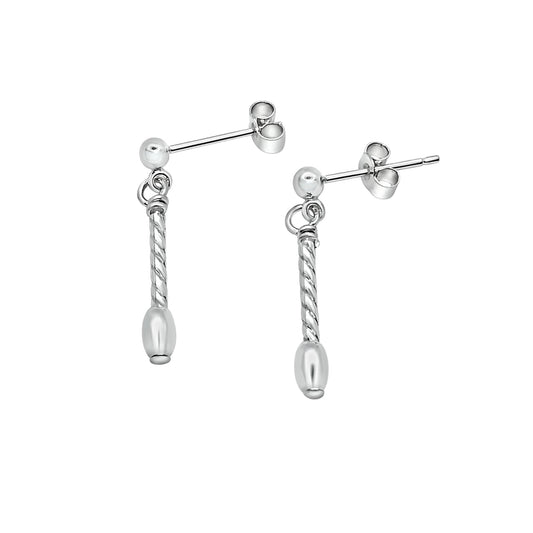 Tube & Olive Bead Earrings