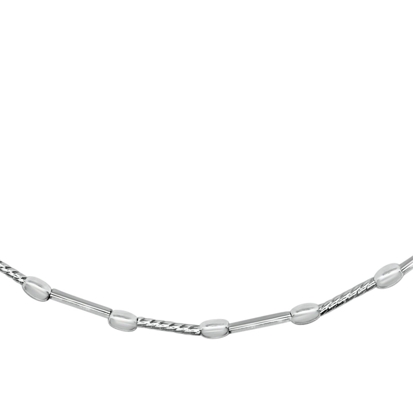 Tube & Olive Beaded Dainty Necklace