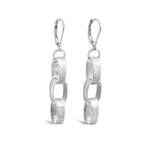 Tranquility Statement Chain Link Leverback Earrings