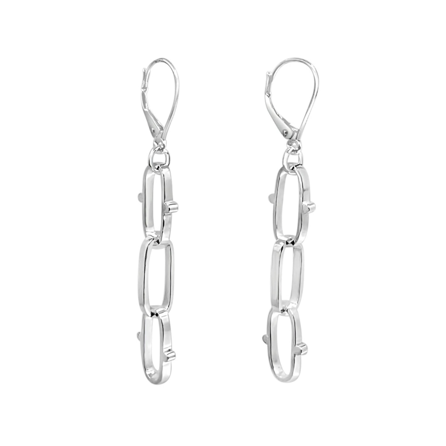 Tranquility Fancy Chain Link Leverback Earrings