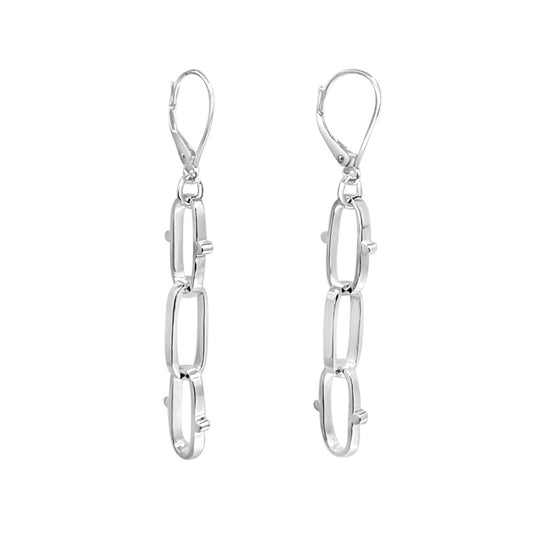 Tranquility Fancy Chain Link Leverback Earrings