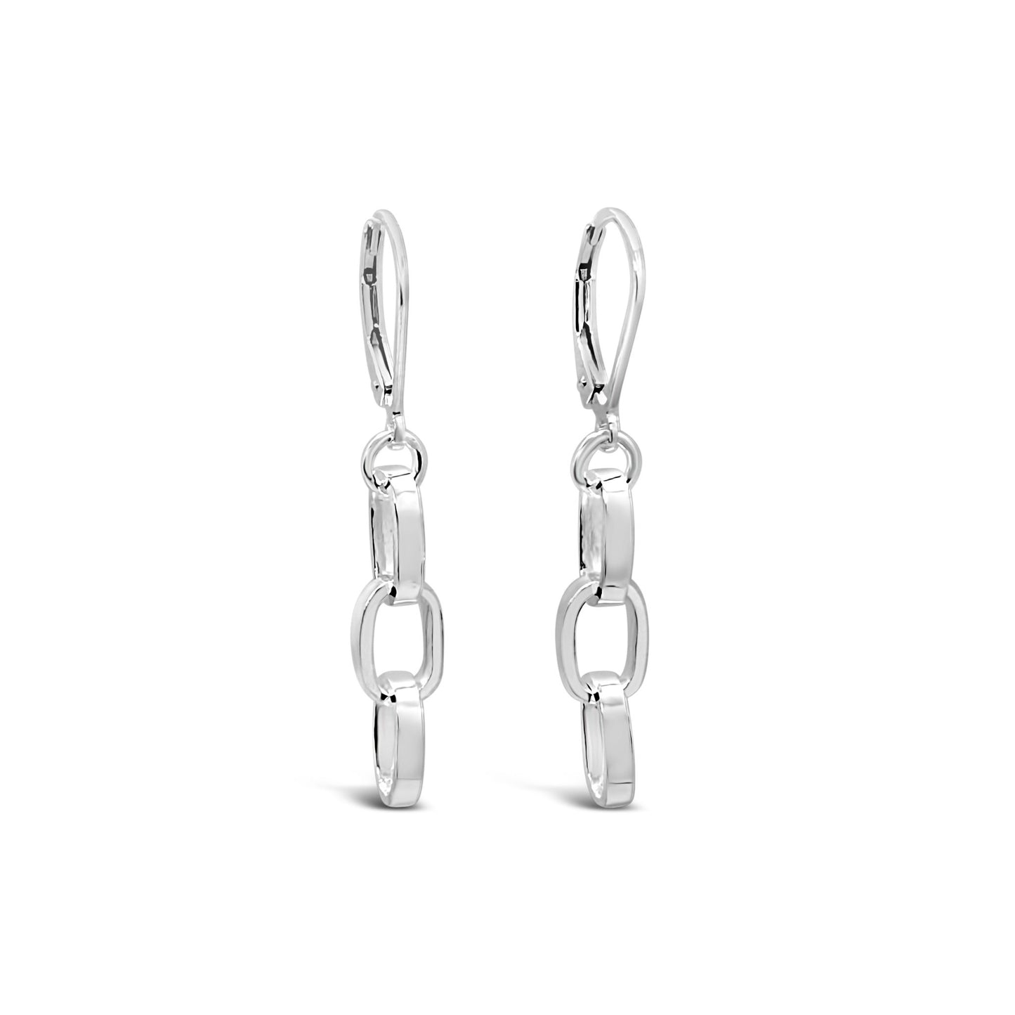 Tranquility Dainty Chain Link Leverback Earrings