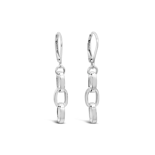 Tranquility Dainty Chain Link Leverback Earrings