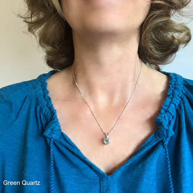 Loyalty Round Gemstone Pendant Necklace