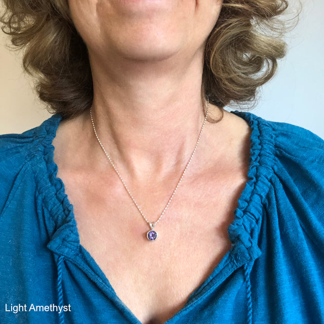 Loyalty Round Gemstone Pendant Necklace